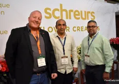 Haiko Backer of Schreurs together with Sunil Chaudhari and Jaimin Shah from Bloomingdale Roses